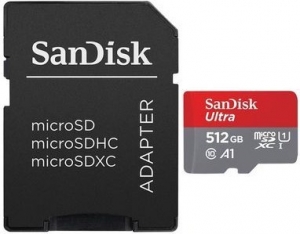 SanDisk 512GB MicroSD Card + SD Adapter