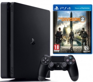 Sony PlayStation 4 Slim 1TB Black + The Division 2