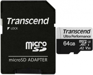 Transcend 64GB MicroSD Card + SD Adapter