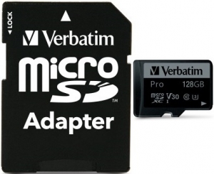 Verbatim 128GB MicroSD Card + SD Adapter