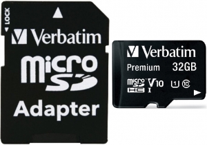 Verbatim 32GB MicroSD Card + SD Adapter