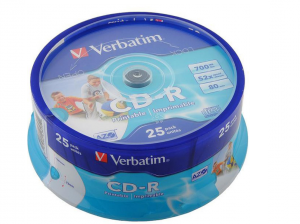 Verbatim AZO Printable CD-R 25*Cake